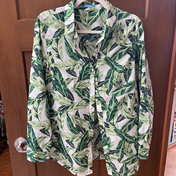 J.McLaughlin long sleeve palm frond print Women’s shirt - Picture 1 of 8